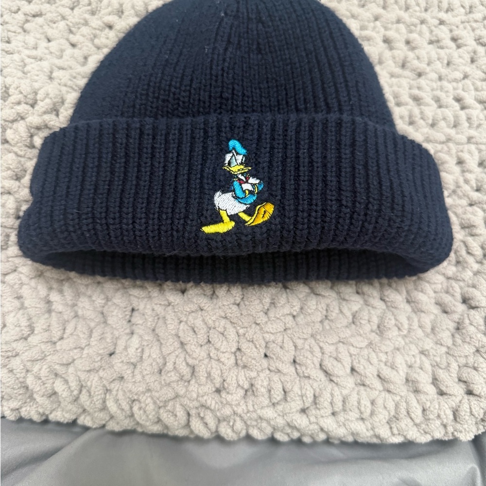 Kids Navy Blue KITH Beanie with Embroidered DONALD DUCK KITH FOR DISNEY